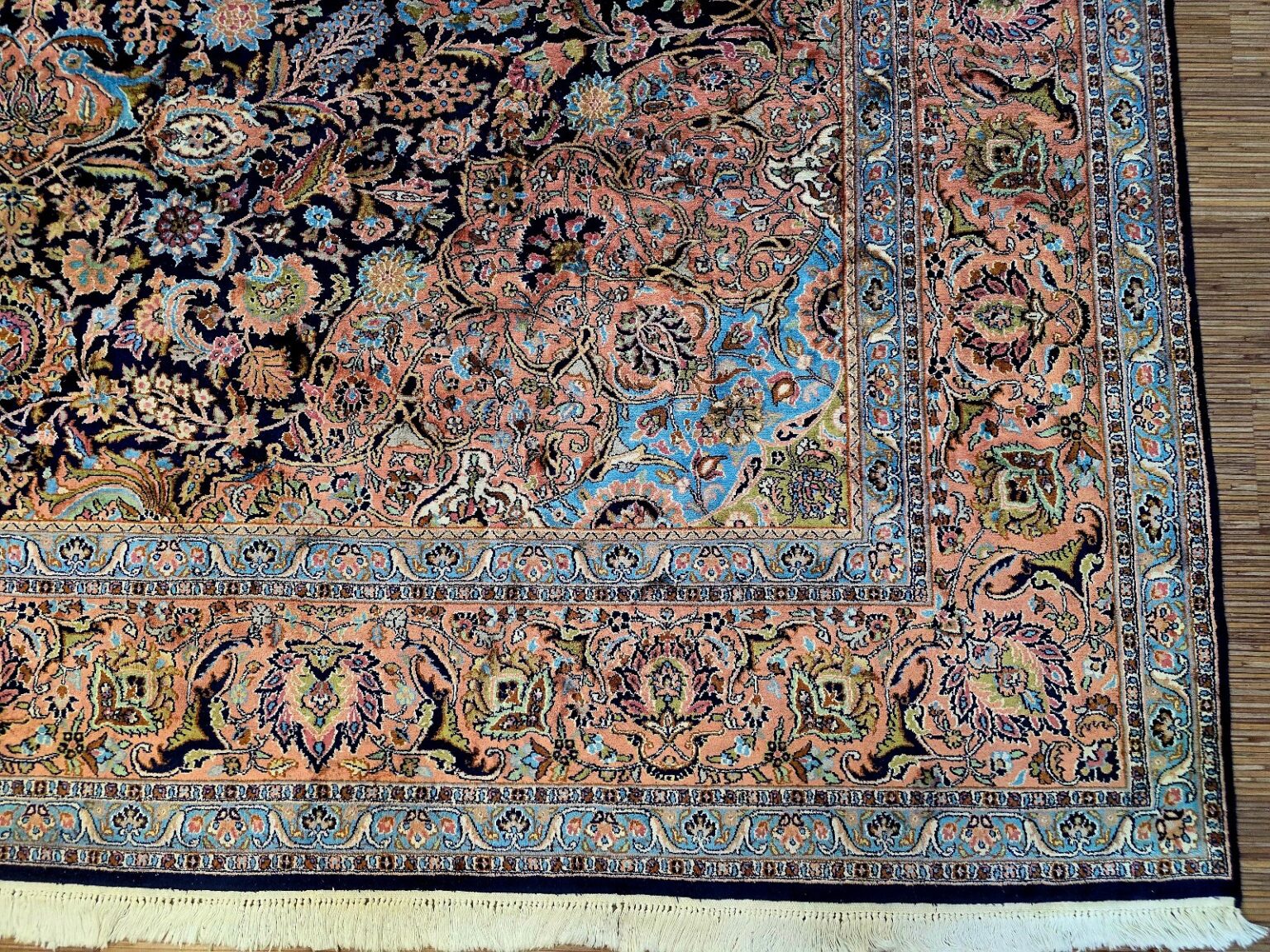 Orientteppich Kashmir 405 x 299 cm Seide handgeknüpft