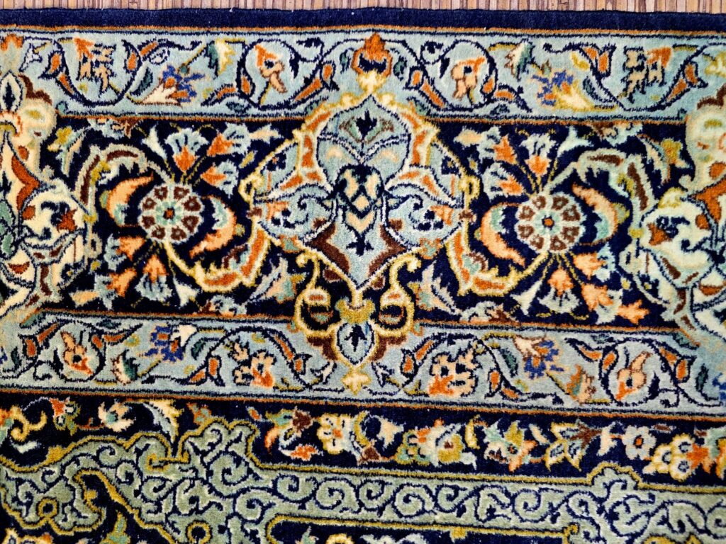 Perserteppich Kashan 211 x 140 cm Schurwolle handgeknüpft