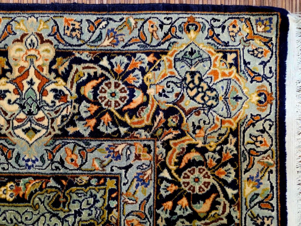 Perserteppich Kashan 211 x 140 cm Schurwolle handgeknüpft