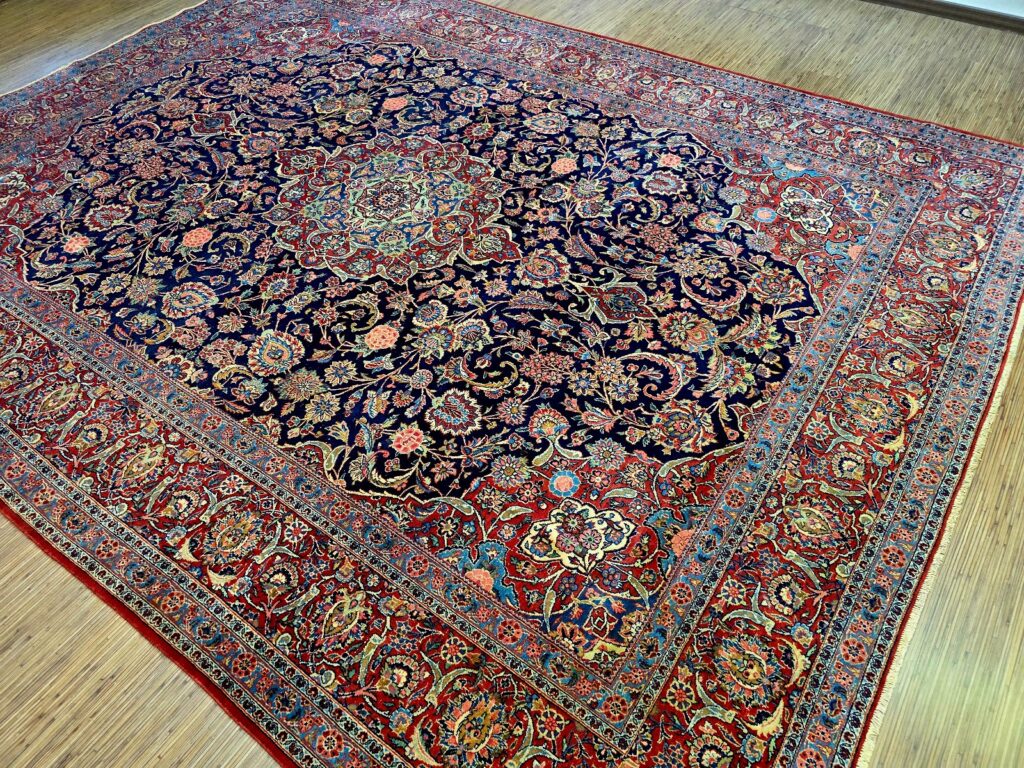Orientteppich Kashan 352 x 271 cm Schurwolle handgeknüpft