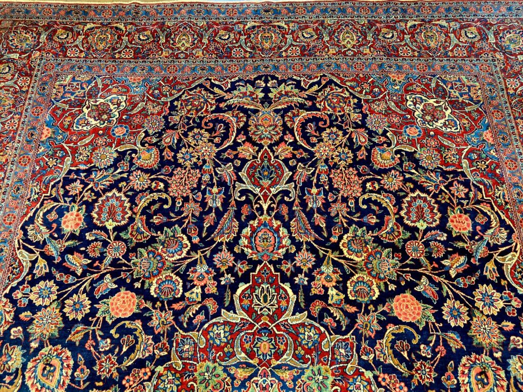 Orientteppich Kashan 352 x 271 cm Schurwolle handgeknüpft