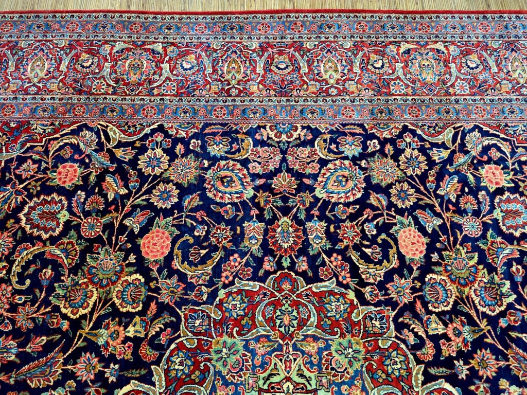 Orientteppich Kashan 352 x 271 cm Schurwolle handgeknüpft