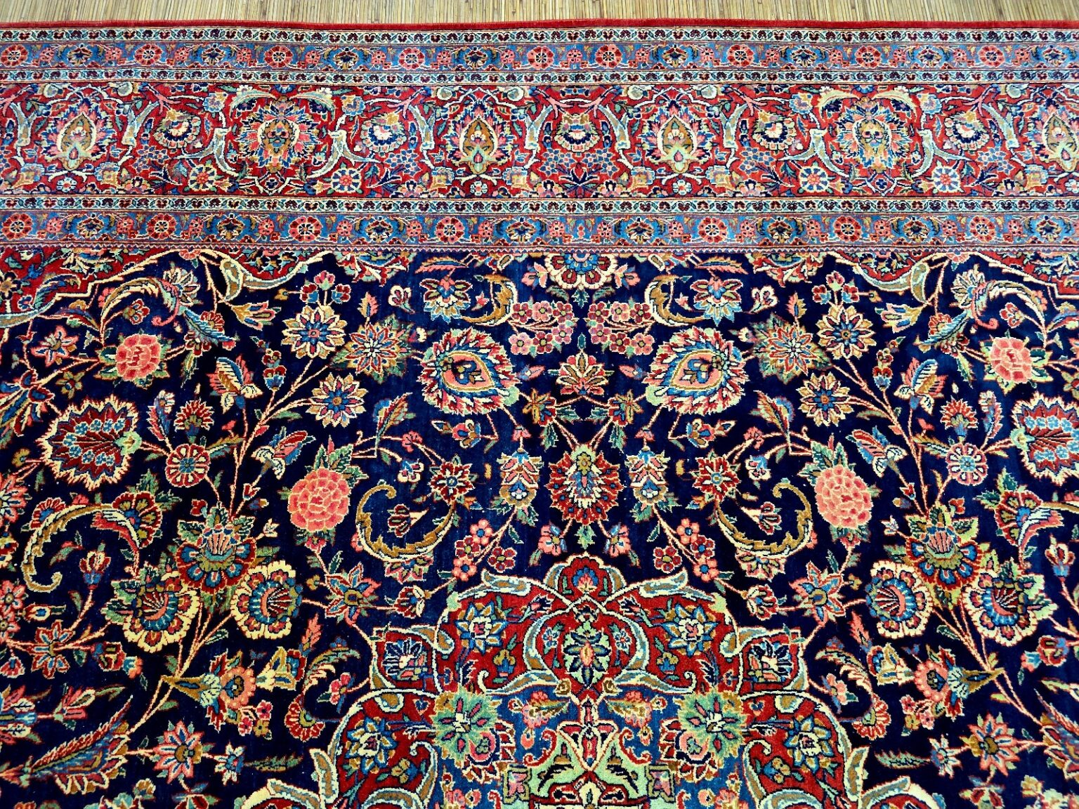 Orientteppich Kashan 352 x 271 cm Schurwolle handgeknüpft