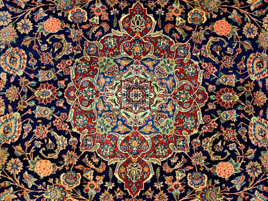 Orientteppich Kashan 352 x 271 cm Schurwolle handgeknüpft