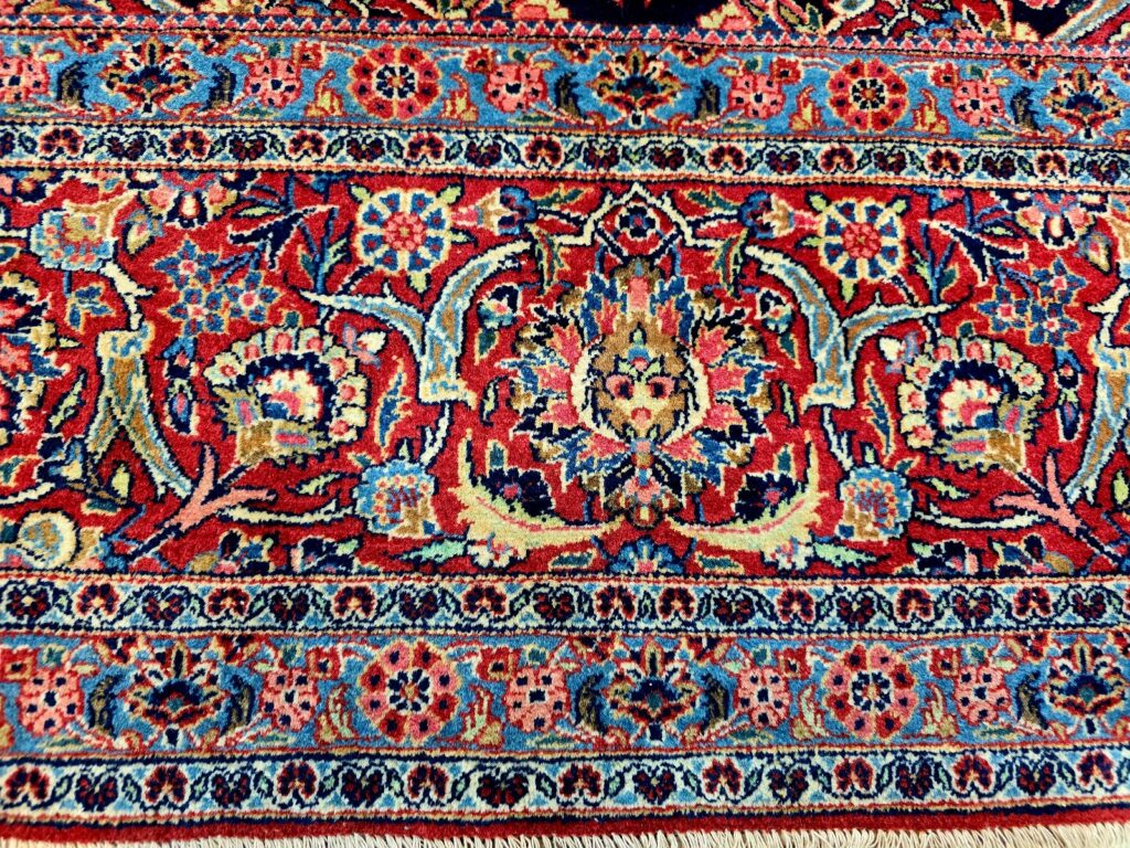 Orientteppich Kashan 352 x 271 cm Schurwolle handgeknüpft