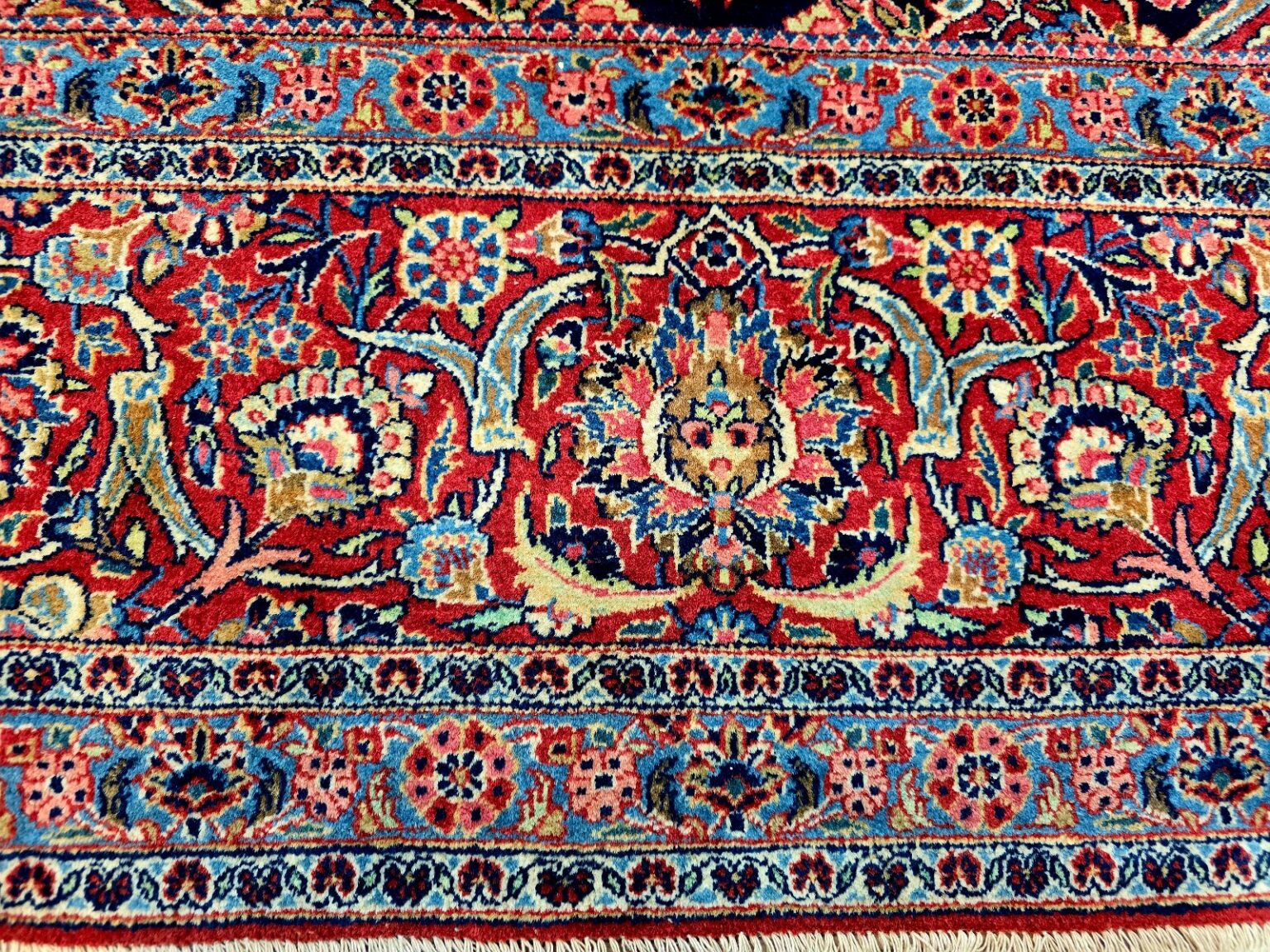 Orientteppich Kashan 352 x 271 cm Schurwolle handgeknüpft