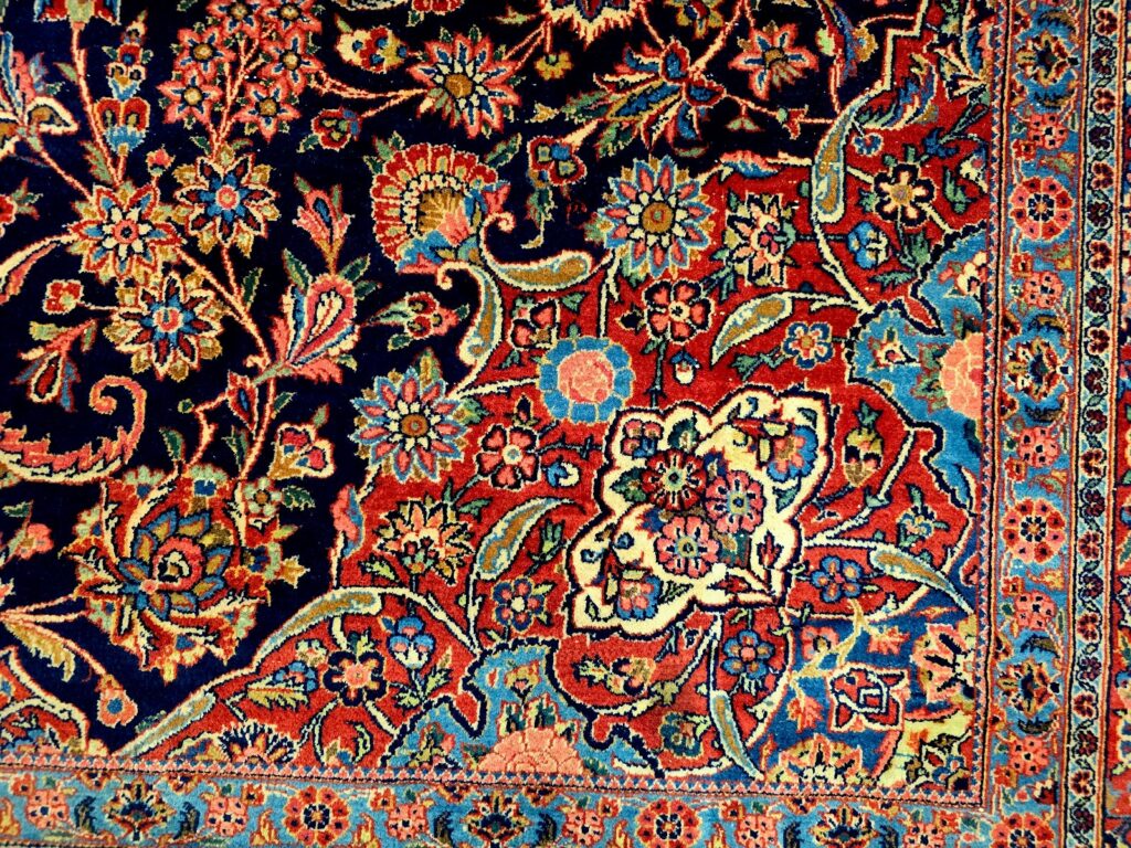 Orientteppich Kashan 352 x 271 cm Schurwolle handgeknüpft