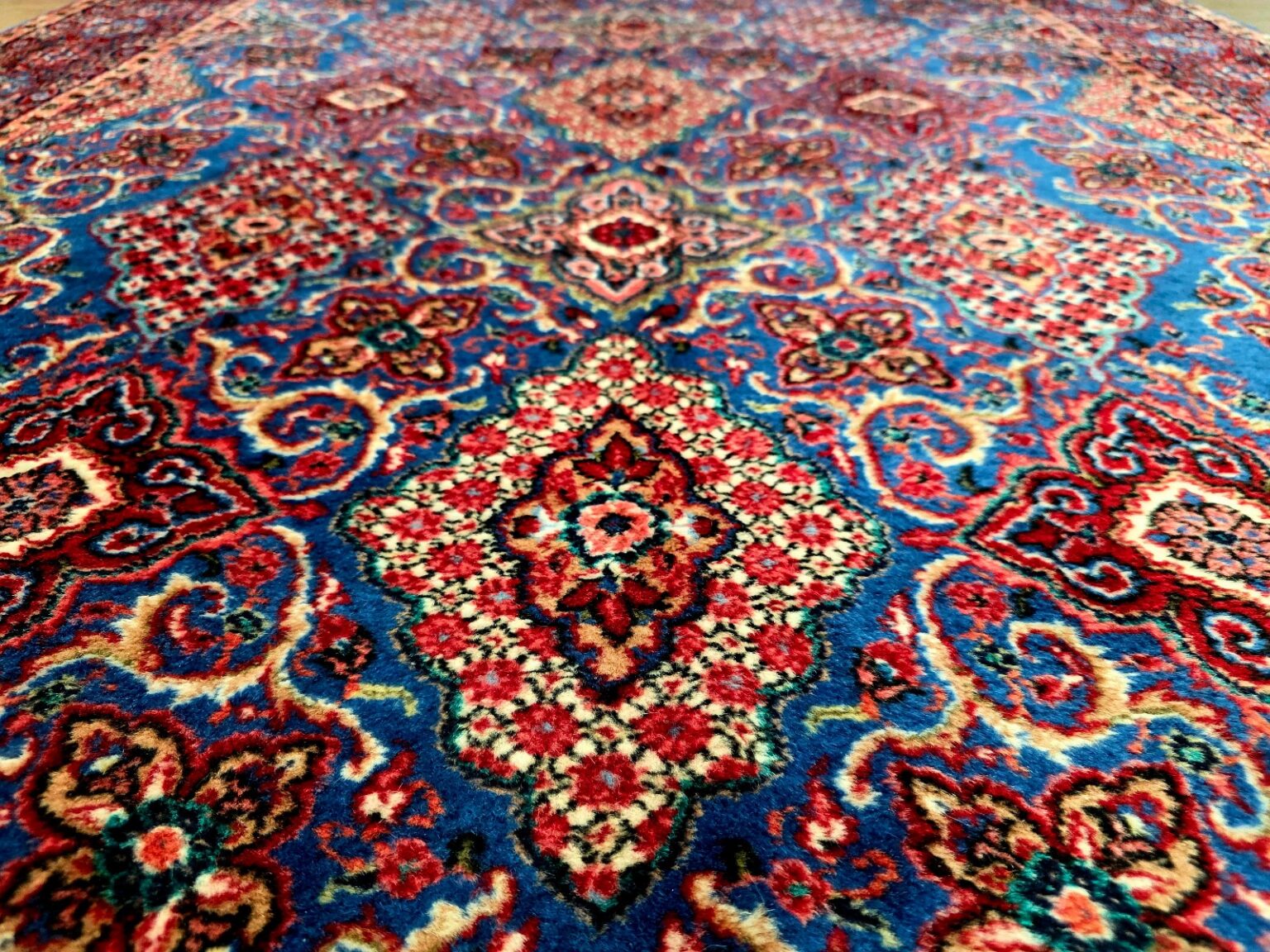 Perserteppich Farahan 235 x 154 cm Schurwolle handgeknüpft