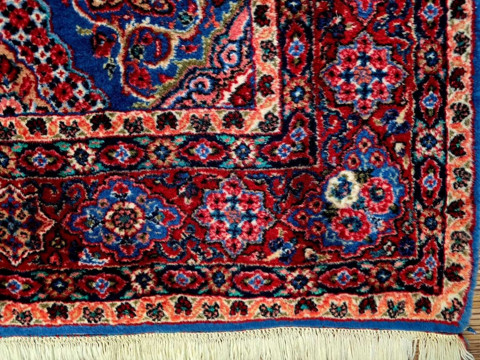 Perserteppich Farahan 235 x 154 cm Schurwolle handgeknüpft