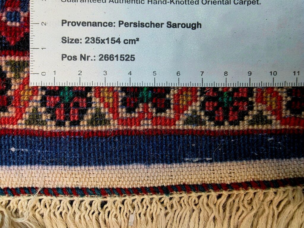 Perserteppich Farahan 235 x 154 cm Schurwolle handgeknüpft