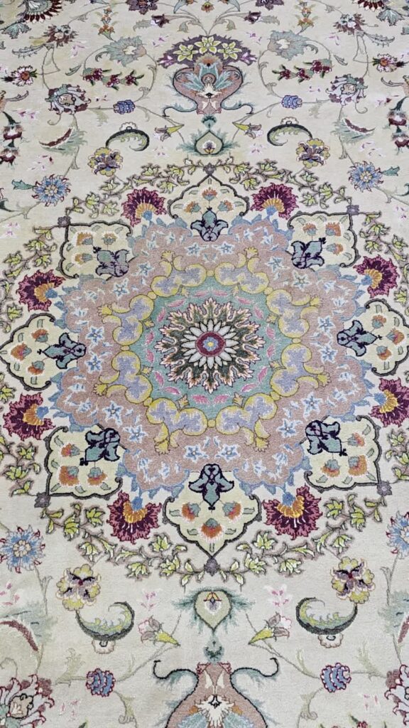 Perserteppich Tabriz 293 x 203 cm Schurwolle & Seide handgeknüpft