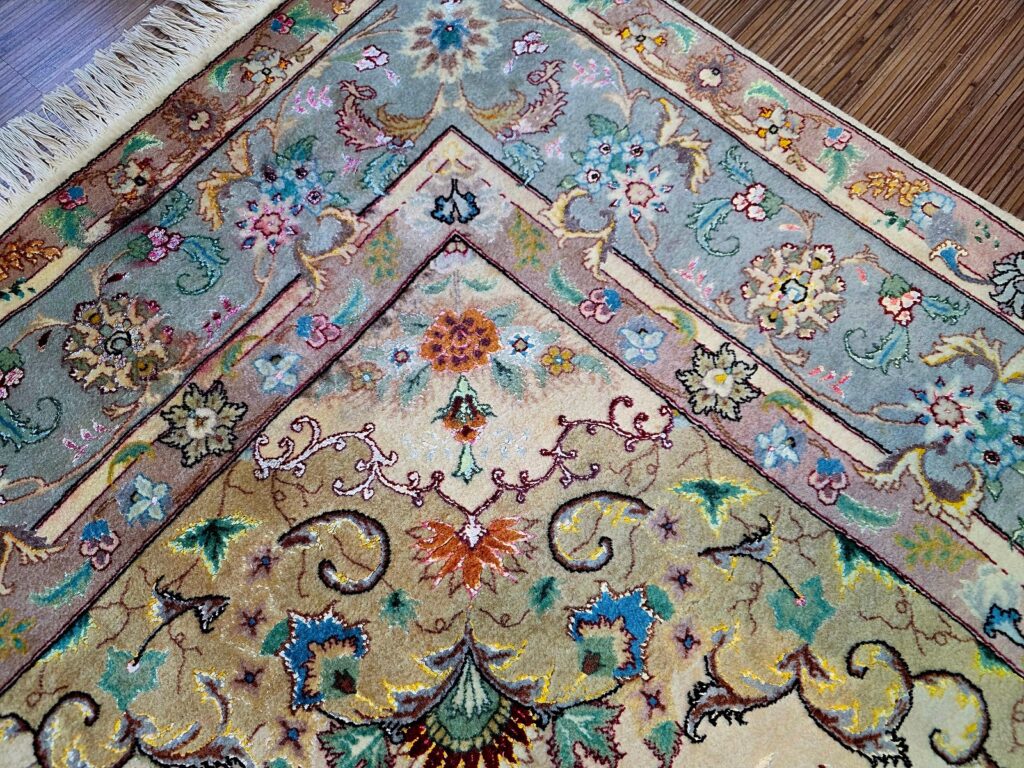 Perserteppich Tabriz 293 x 203 cm Schurwolle & Seide handgeknüpft