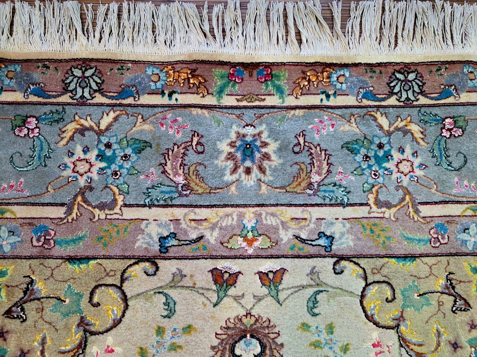 Perserteppich Tabriz 293 x 203 cm Schurwolle & Seide handgeknüpft