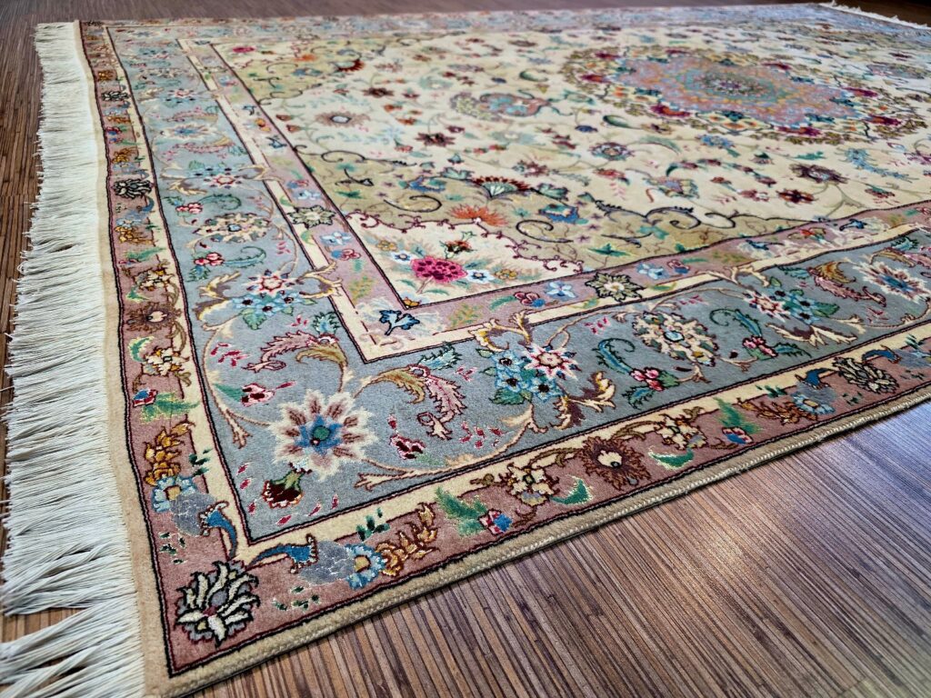 Perserteppich Tabriz 293 x 203 cm Schurwolle & Seide handgeknüpft