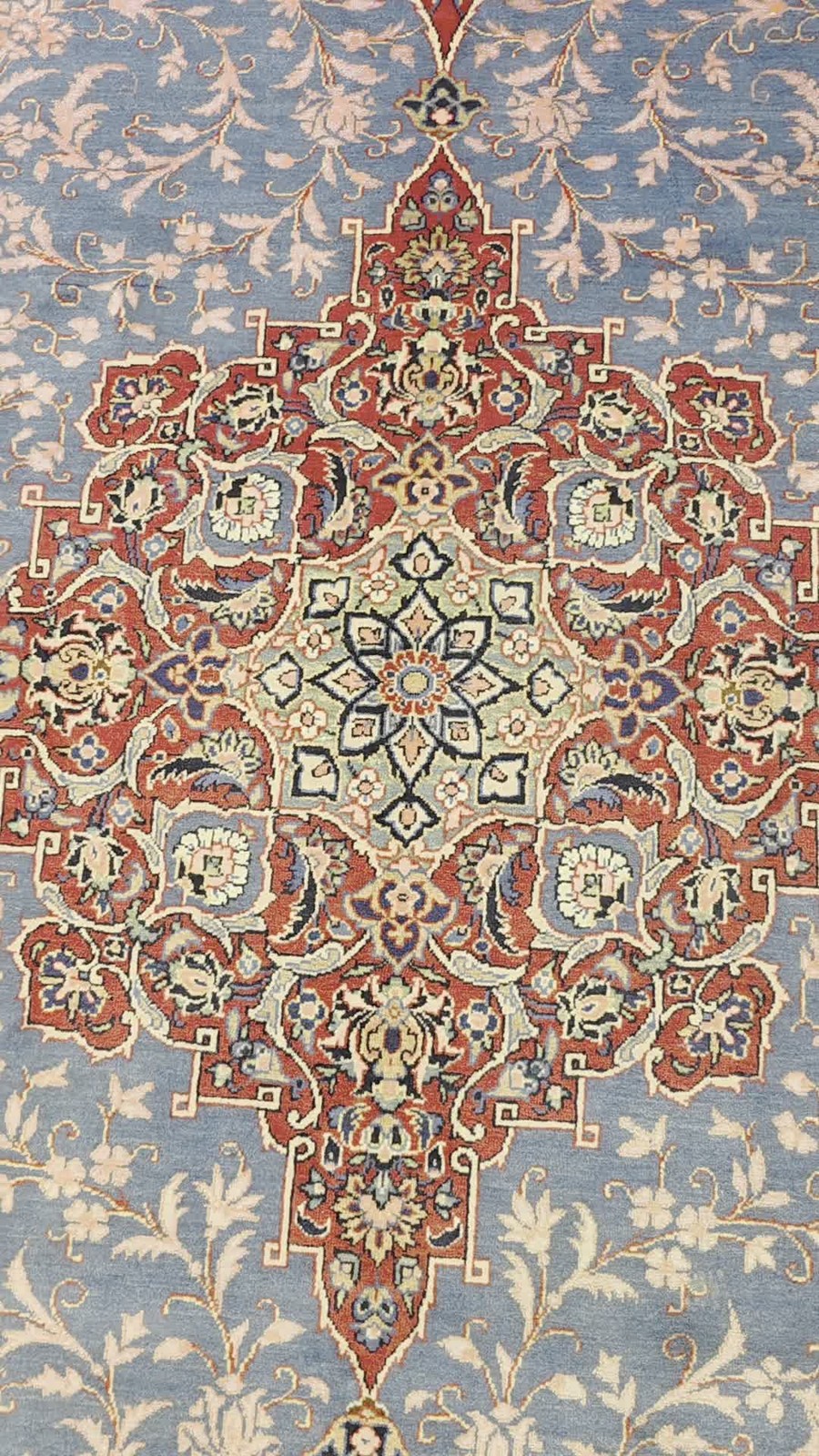 Perserteppich Kashan 345 x 253 cm Schurwolle handgeknüpft