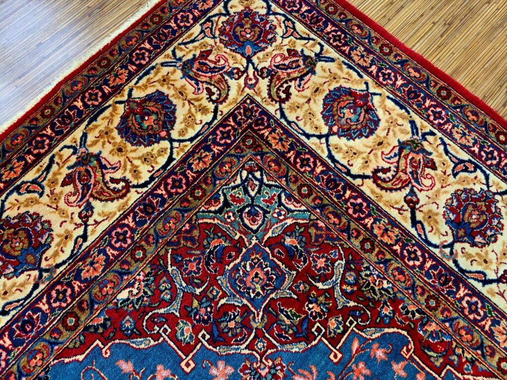 Perserteppich Kashan 345 x 253 cm Schurwolle handgeknüpft