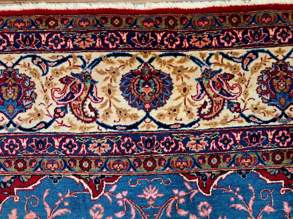Perserteppich Kashan 345 x 253 cm Schurwolle handgeknüpft