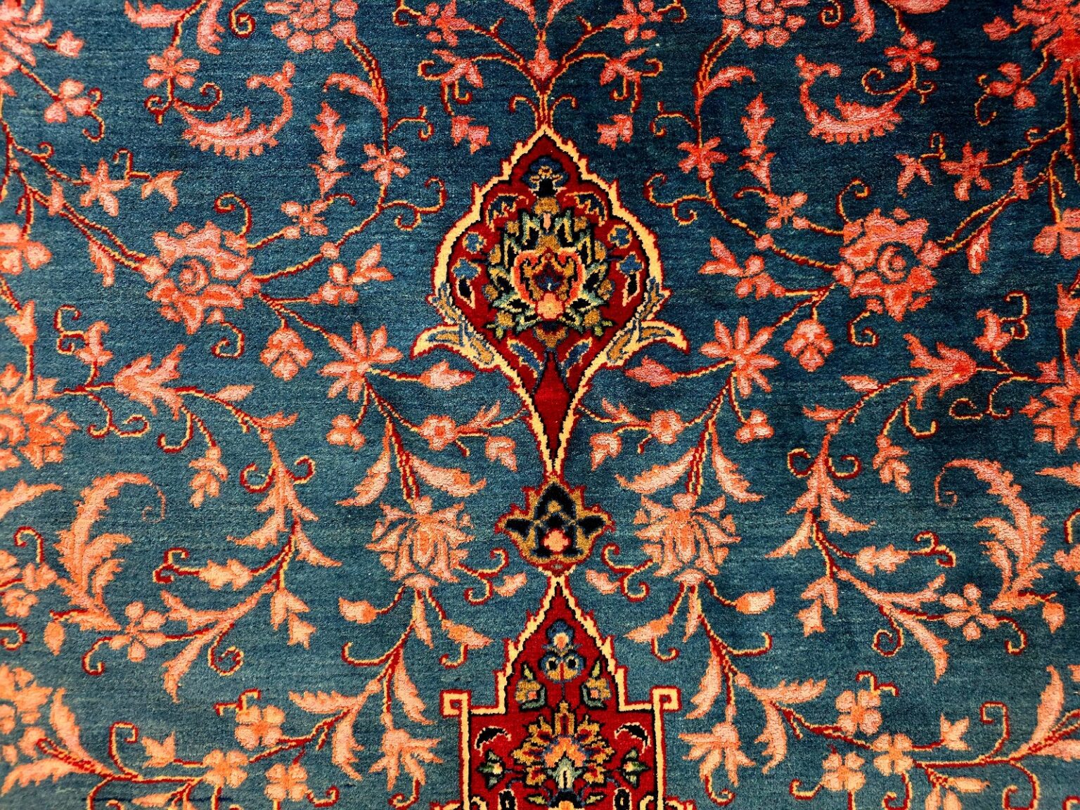 Perserteppich Kashan 345 x 253 cm Schurwolle handgeknüpft