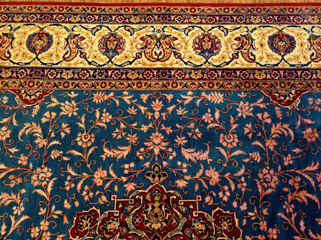 Perserteppich Kashan 345 x 253 cm Schurwolle handgeknüpft