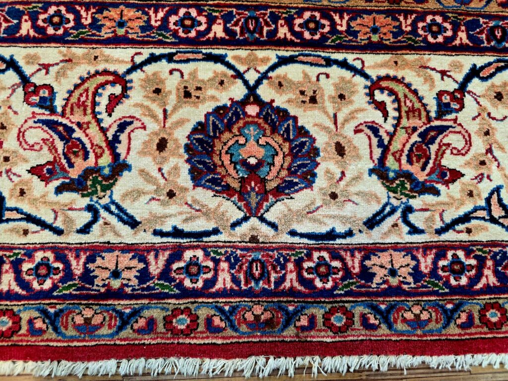 Perserteppich Kashan 345 x 253 cm Schurwolle handgeknüpft