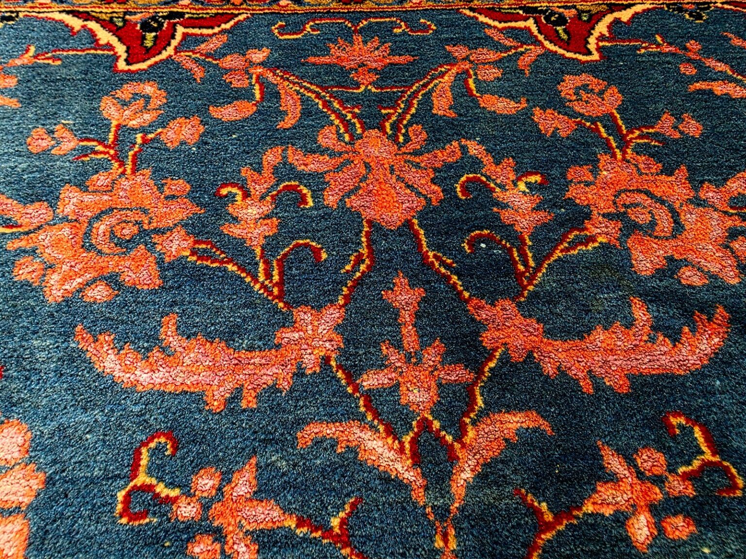 Perserteppich Kashan 345 x 253 cm Schurwolle handgeknüpft