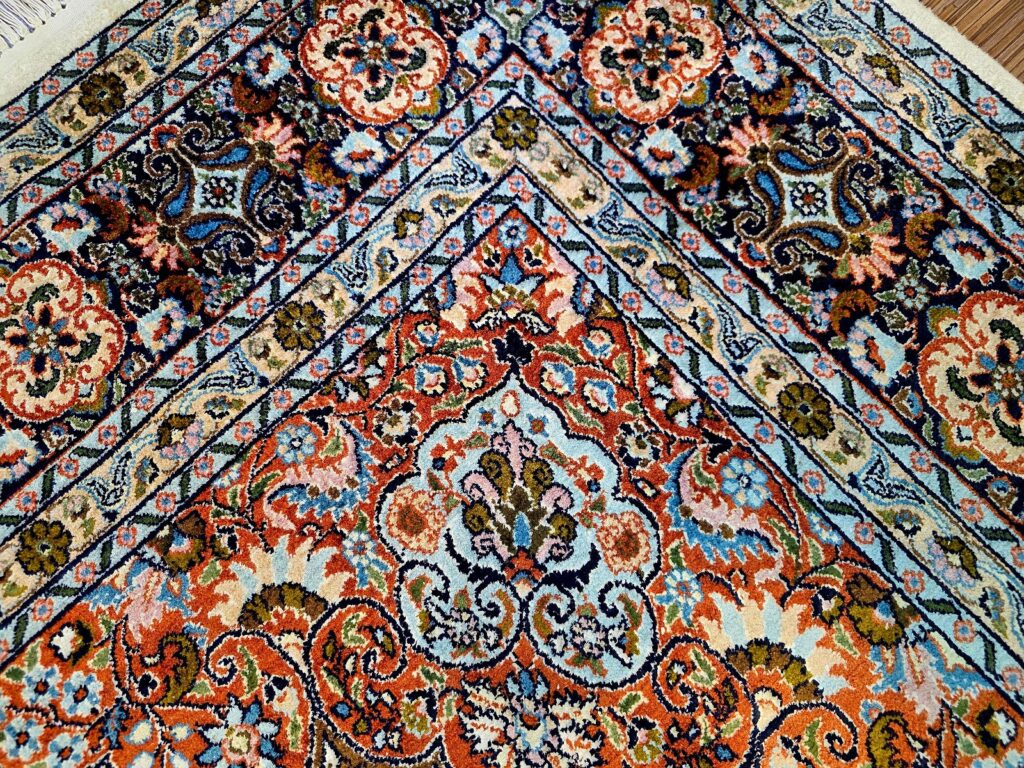Orientteppich Kashmir 285 x 185 cm Seide handgeknüpft
