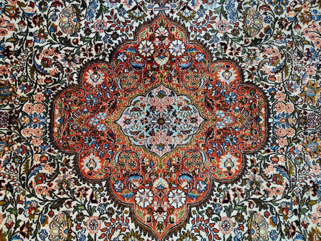 Orientteppich Kashmir 285 x 185 cm Seide handgeknüpft