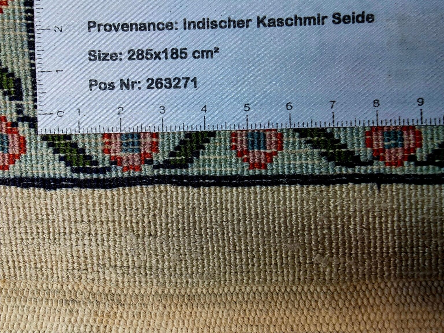Orientteppich Kashmir 285 x 185 cm Seide handgeknüpft