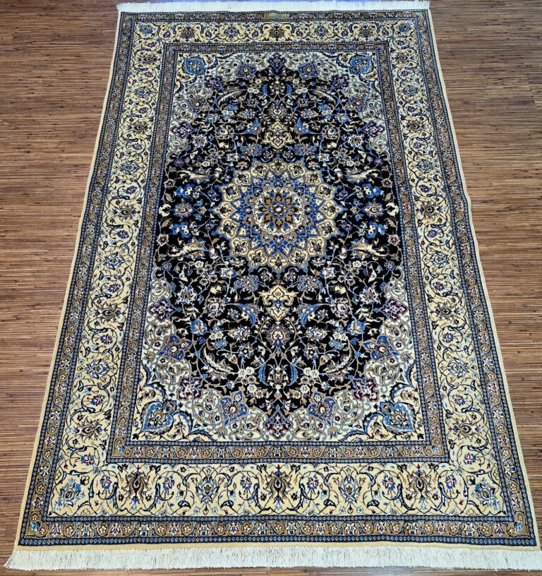 Perserteppich Nain 200 x 129 cm Schurwolle handgeknüpft
