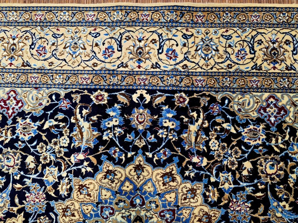 Perserteppich Nain 200 x 129 cm Schurwolle handgeknüpft