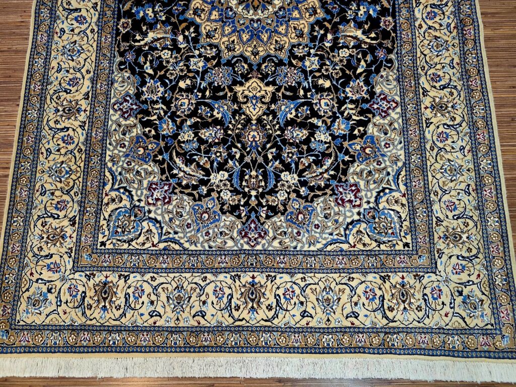 Perserteppich Nain 200 x 129 cm Schurwolle handgeknüpft
