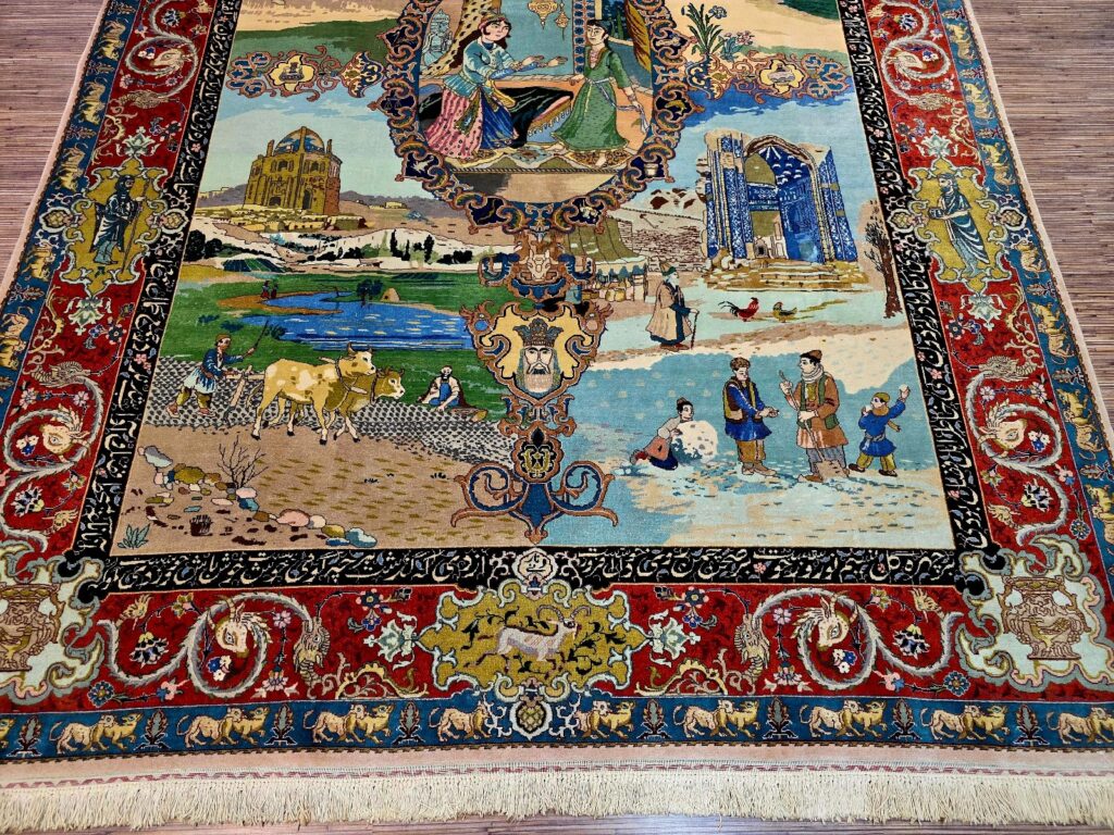 Perserteppich Tabriz 290 x 205 cm Schurwolle handgeknüpft