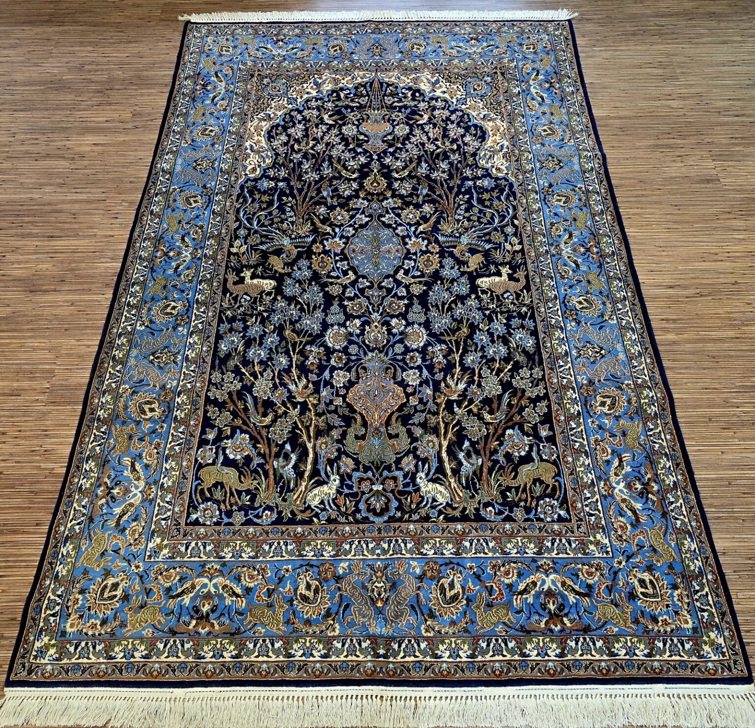 Perserteppich Isfahan 250 x 155 cm Seide handgeknüpft