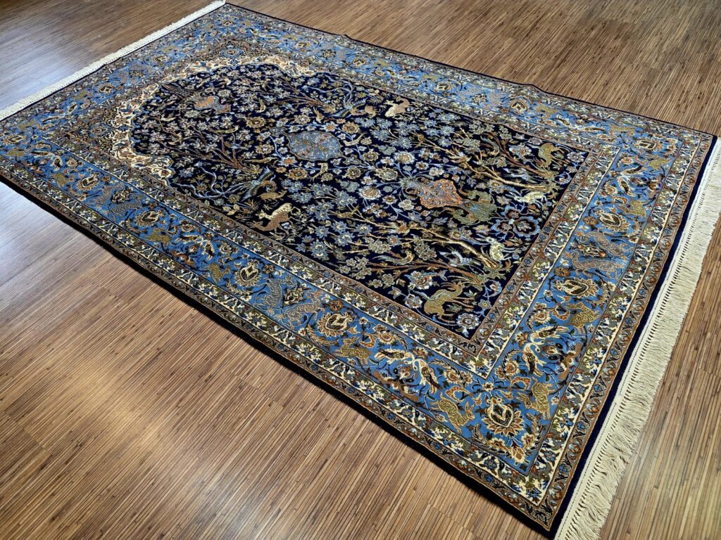 Perserteppich Isfahan 250 x 155 cm Seide handgeknüpft