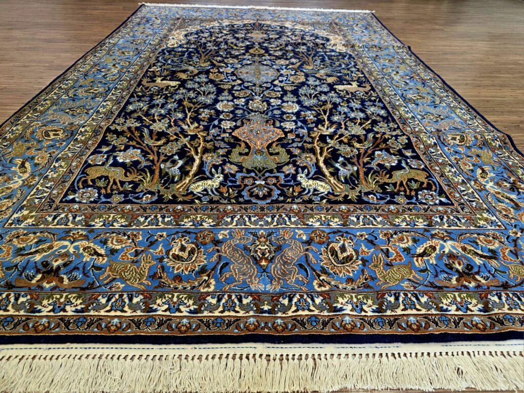 Perserteppich Isfahan 250 x 155 cm Seide handgeknüpft
