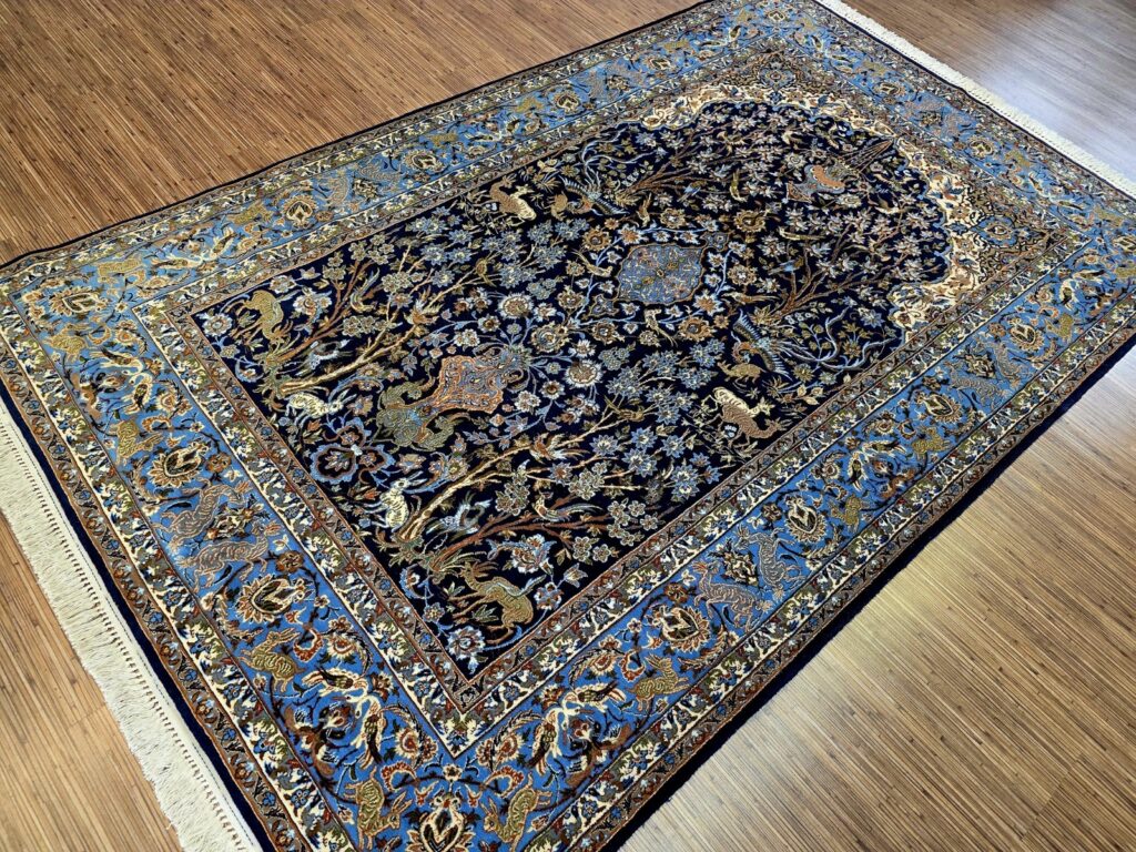 Perserteppich Isfahan 250 x 155 cm Seide handgeknüpft