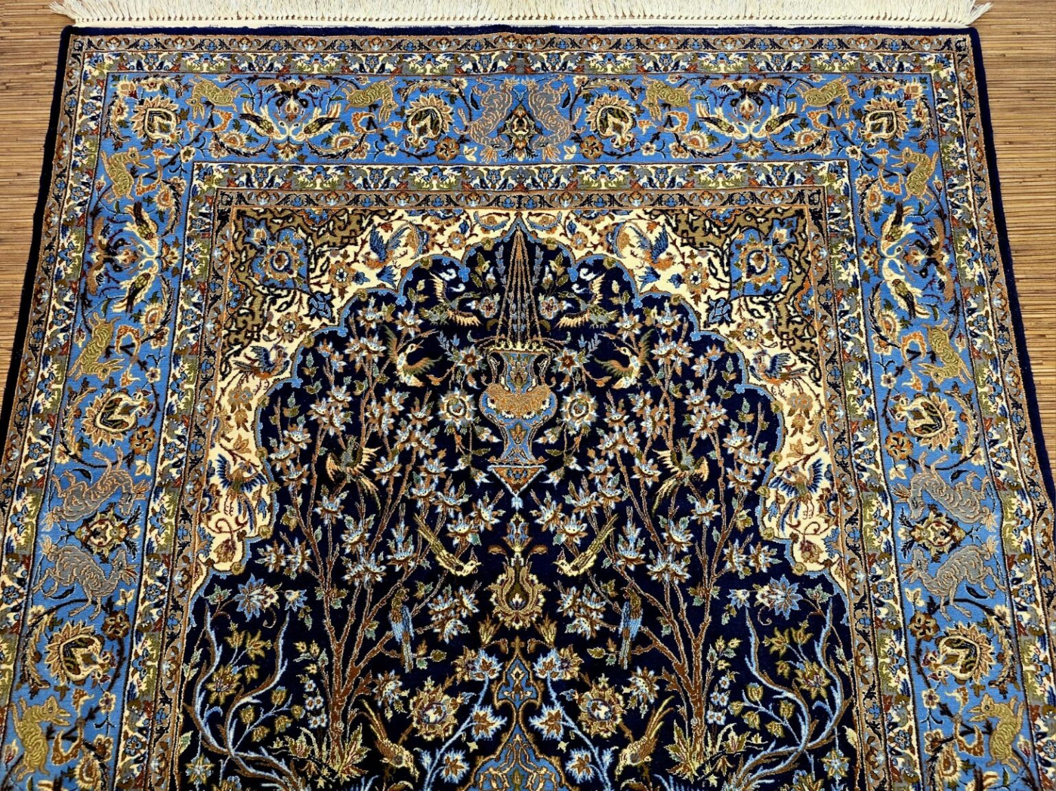 Perserteppich Isfahan 250 x 155 cm Seide handgeknüpft