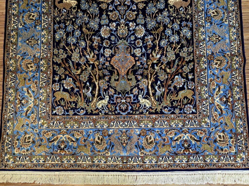 Perserteppich Isfahan 250 x 155 cm Seide handgeknüpft