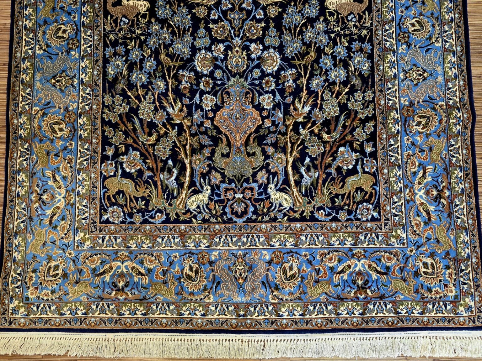 Perserteppich Isfahan 250 x 155 cm Seide handgeknüpft