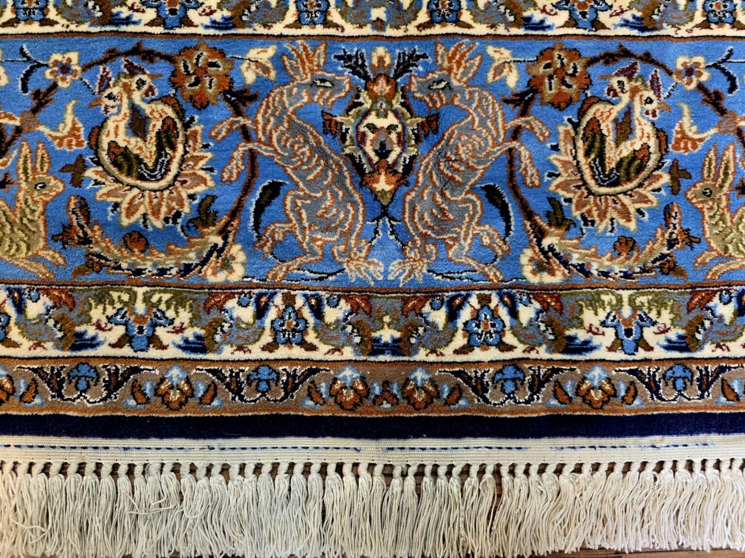 Perserteppich Isfahan 250 x 155 cm Seide handgeknüpft