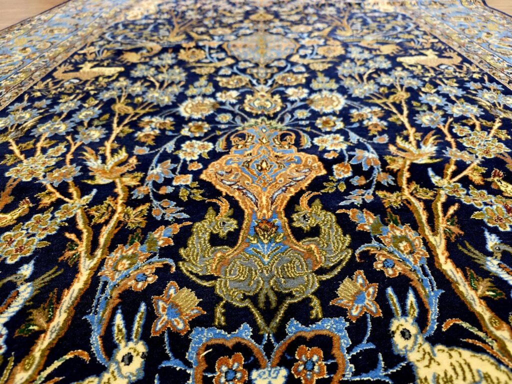 Perserteppich Isfahan 250 x 155 cm Seide handgeknüpft