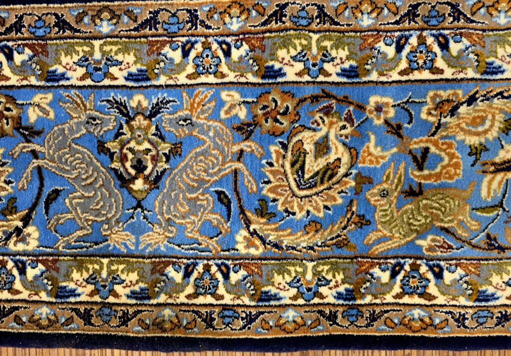 Perserteppich Isfahan 250 x 155 cm Seide handgeknüpft