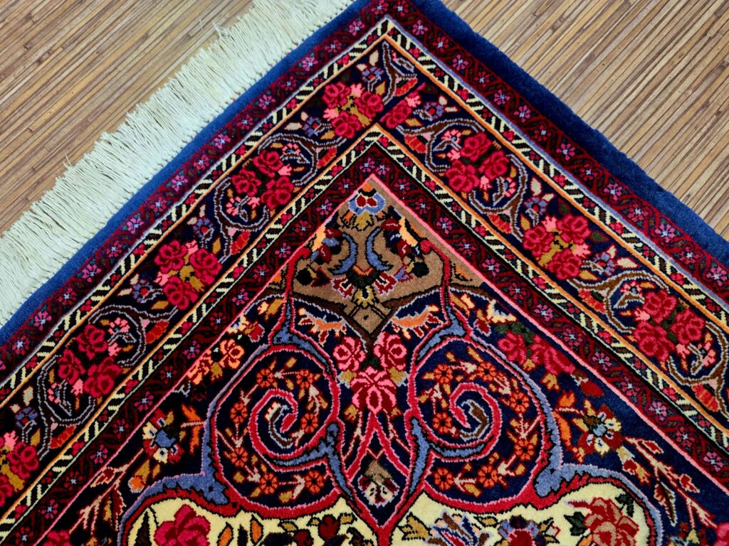 Perserteppich Rosenbidjar 222 x 131 cm Wolle handgeknüpft