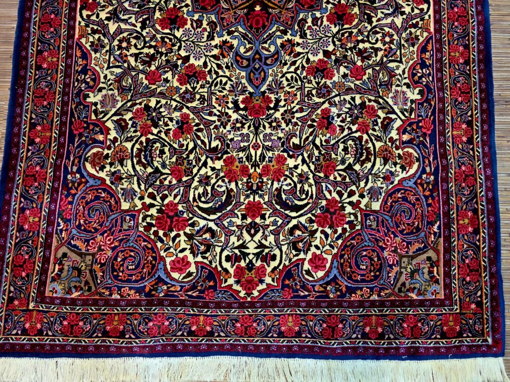 Perserteppich Rosenbidjar 222 x 131 cm Wolle handgeknüpft