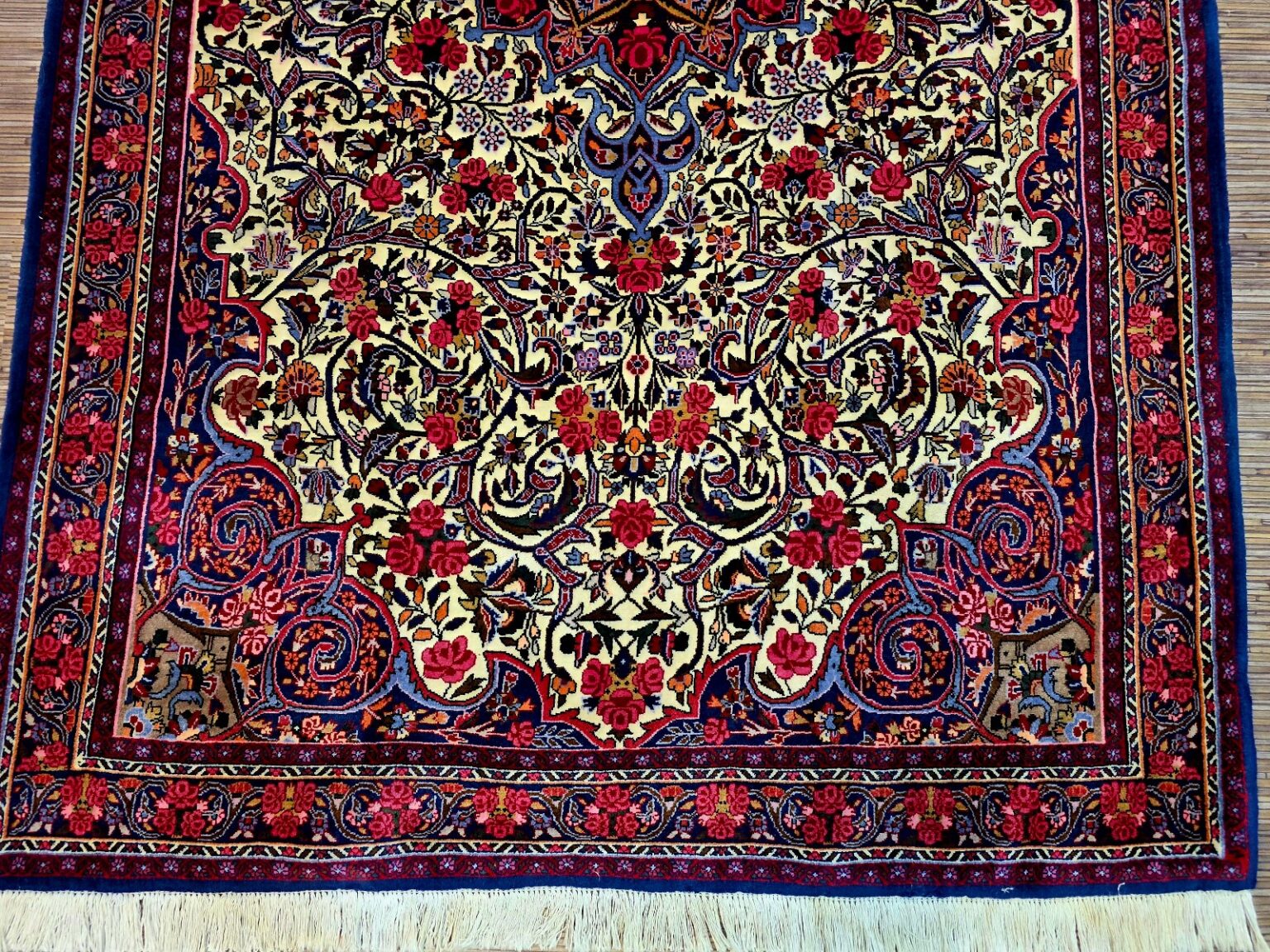 Perserteppich Rosenbidjar 222 x 131 cm Wolle handgeknüpft