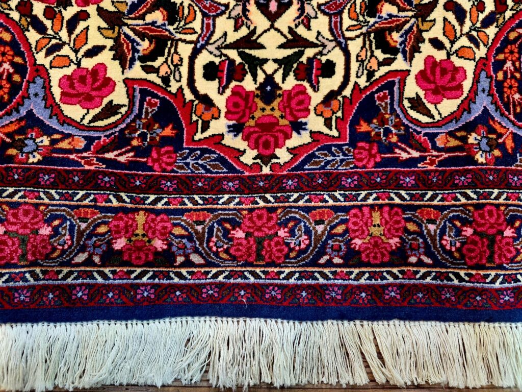 Perserteppich Rosenbidjar 222 x 131 cm Wolle handgeknüpft