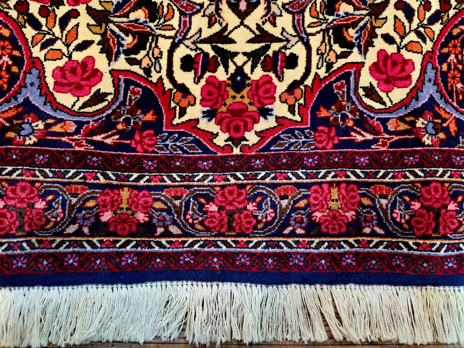 Perserteppich Rosenbidjar 222 x 131 cm Wolle handgeknüpft