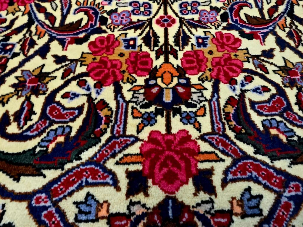 Perserteppich Rosenbidjar 222 x 131 cm Wolle handgeknüpft