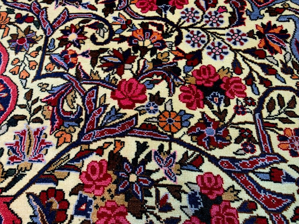 Perserteppich Rosenbidjar 222 x 131 cm Wolle handgeknüpft