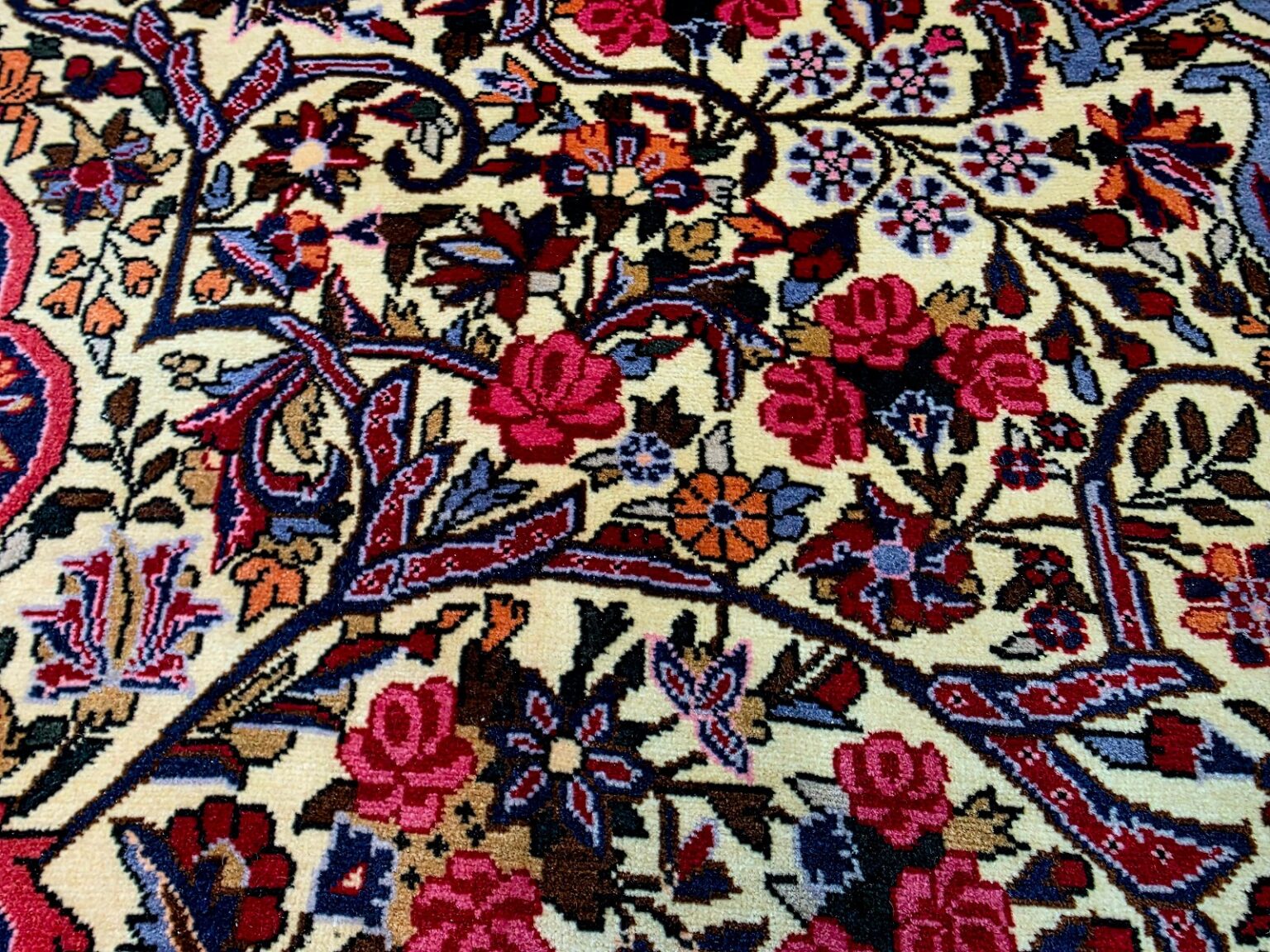 Perserteppich Rosenbidjar 222 x 131 cm Wolle handgeknüpft